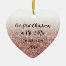 Search for rose gold heart christmas tree decorations Newlywed