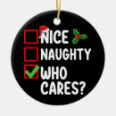 Search for santa naughty list christmas tree decorations Xmas