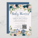 Search for pink and blue baby shower invitations Gold glitter