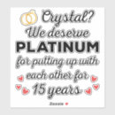 Search for 15th anniversary stickers Crystal