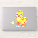 Search for cute cartoon ducks stickers Yellow