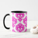 Search for white damask pattern mugs Trendy