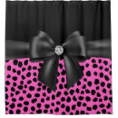Search for pink leopard shower curtains Black