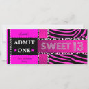 Search for hot pink 13 invitations Girly