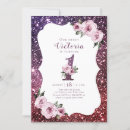Search for burgundy 1st birthday invitations Elegant