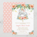 Search for peach christening invitations Watercolor flowers