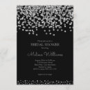 Search for black and silver bridal shower invitations Elegant