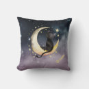 Search for crescent moon cushions Black cat