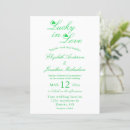 Search for lucky in love wedding invitations Shamrock