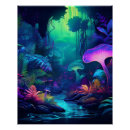 Search for glowing mushroom posters Neon forest