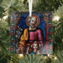 Search for stained glass window christmas tree decorations French