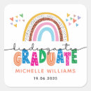Search for graduation square stickers Colourful