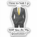 Search for groomsmen stickers Suit