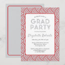 Search for red and silver graduation invitations College