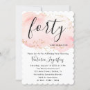 Search for pink and black 40th birthday invitations Forty and fabulous