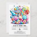 Search for cotton birthday invitations Colourful
