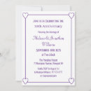 Search for purple anniversary invitations Simple