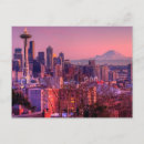 Search for seattle skyline postcards Sunset