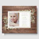 Search for rustic funeral guest books Forever in our hearts