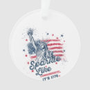 Search for 1776 christmas tree decorations Red white and blue