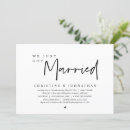 Search for we got married wedding invitations Black and white