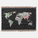 Search for world map blankets Country
