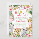 Search for safari baby girl shower invitations A little wild one