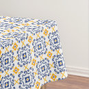 Search for blue and white tablecloths Mediterranean
