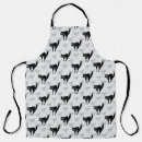 Search for cat silhouette aprons Black and white