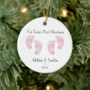 Search for baby footprint christmas tree decorations Baby girl