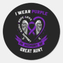 Search for great aunt stickers Purple