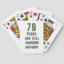 Search for 70th birthday playing cards Funny