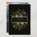 Search for black background save the dates Floral
