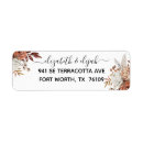 Search for fall floral return address labels Elegant