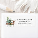 Search for rustic deer return address labels Merry christmas