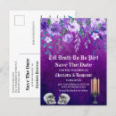 Search for skull wedding postcards Purple