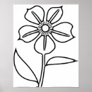 Search for black and white flower drawing art Simple