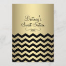 Search for chevron birthday invitations Gold