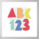 Search for number posters baby kids Colourful