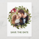 Search for floral christmas wedding save the dates Holly berries