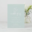 Search for seafoam wedding invitations Minimalist