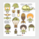 Search for military party stickers For kids