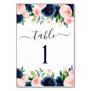 Search for navy blue blush pink wedding table cards Floral