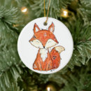 Search for red fox christmas tree decorations Cute