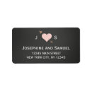 Search for heart and arrow return address labels Chalkboard