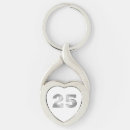 Search for 25th birthday key rings Anniversary