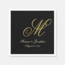 Search for black and gold napkins Typography