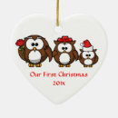 Search for owl family christmas tree decorations Baby