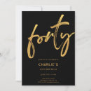 Search for for him 40th birthday invitations Simple