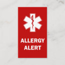 Search for allergy alert business cards Medical